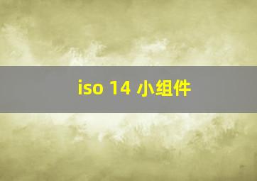 iso 14 小组件